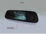 5寸后視鏡，車載倒車鏡，液晶顯示器，5寸倒車鏡，2路視頻，高清雙視頻，超薄，倒車優(yōu)先