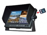 7寸DVR,7寸車載顯示器，7寸顯示器具錄像功能，四路分割顯示器，內(nèi)置DVR,最大支持32G,